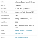 Johannah Sarah (Hannah) Hensley