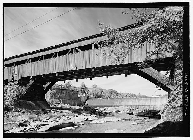 NORTH SPAN LOOKING WEST - Taftsville Bridge, Spanning...