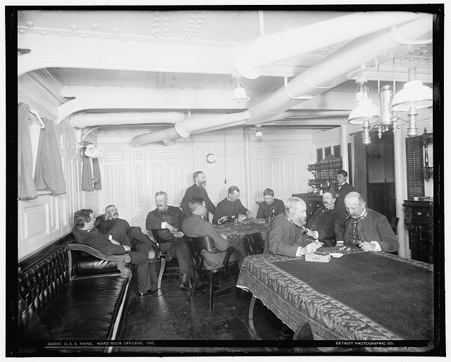 U.S.S. Maine ward room officers, 1896