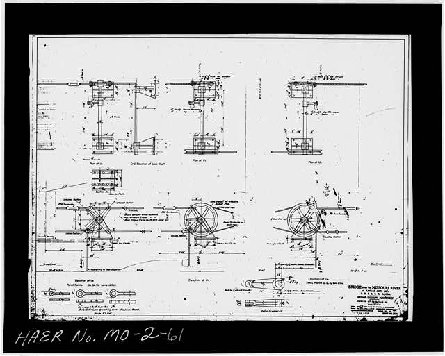 61. Photocopy of drawing (original plan M14) BRIDGE...