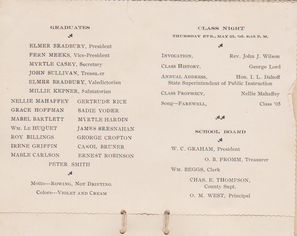 Elmer Bradbury, 1905 Chelsea School page 2