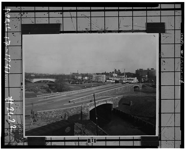 4. HISTORIC VIEW OF K STREET BRIDGE UNDER CONSTRUCTION,...