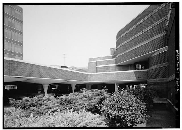8. EXTERIOR, GENERAL VIEW TOWARDS WEST DRIVE-IN ENTRANCE...