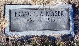 Frances A Keyser gravesite