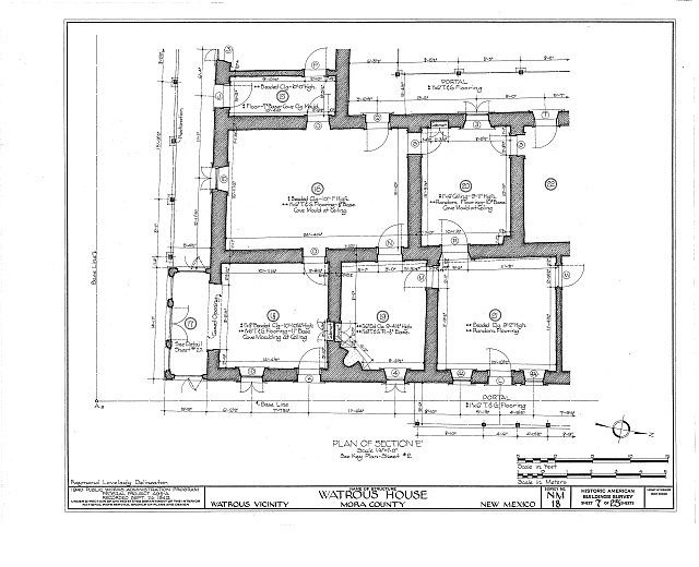 HABS NM,17WATRO.V,1 (sheet 7 of 25) Watrous House,...