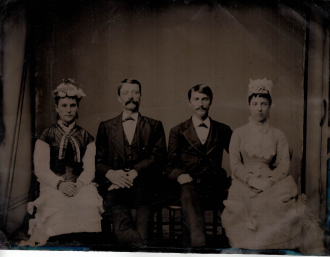 Two Men and Two Women on a Tintype