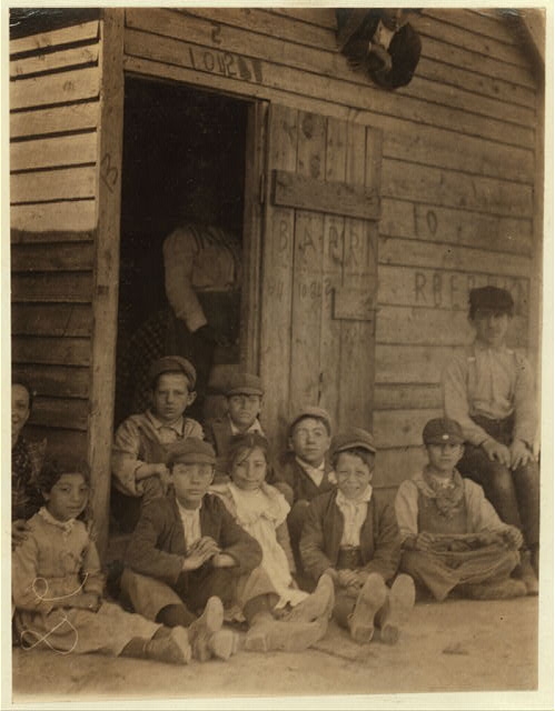 A shack of one of the berry picking families on Giles...