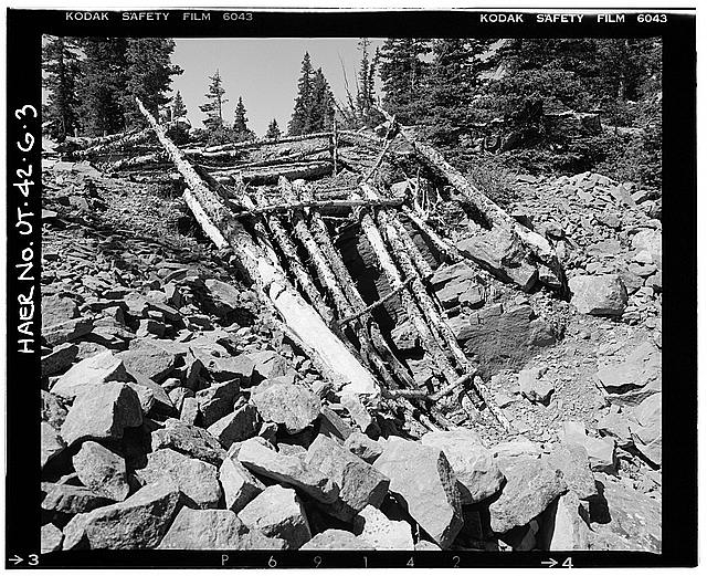 3. VIEW OF TUNNEL INTAKE, WITH LOG TRASH RACK, LOOKING...