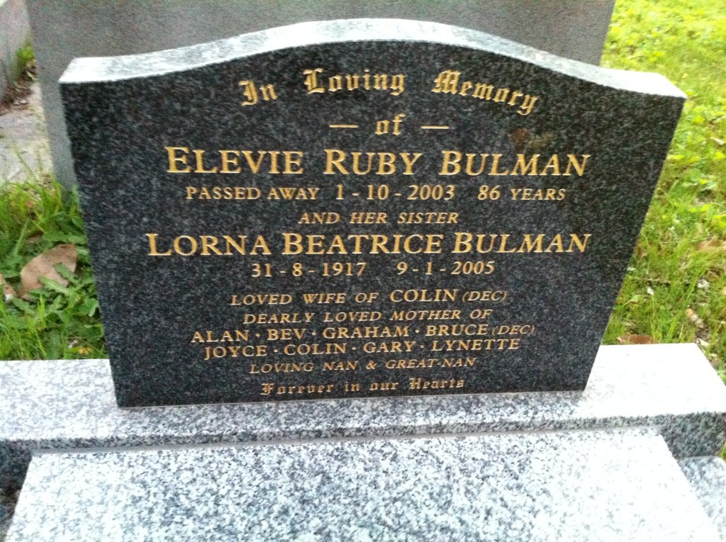 Elevie & Lorna Beatrice Bulman gravesite