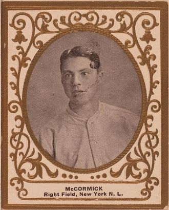 [Moose McCormick, New York Giants, baseball card portrait]