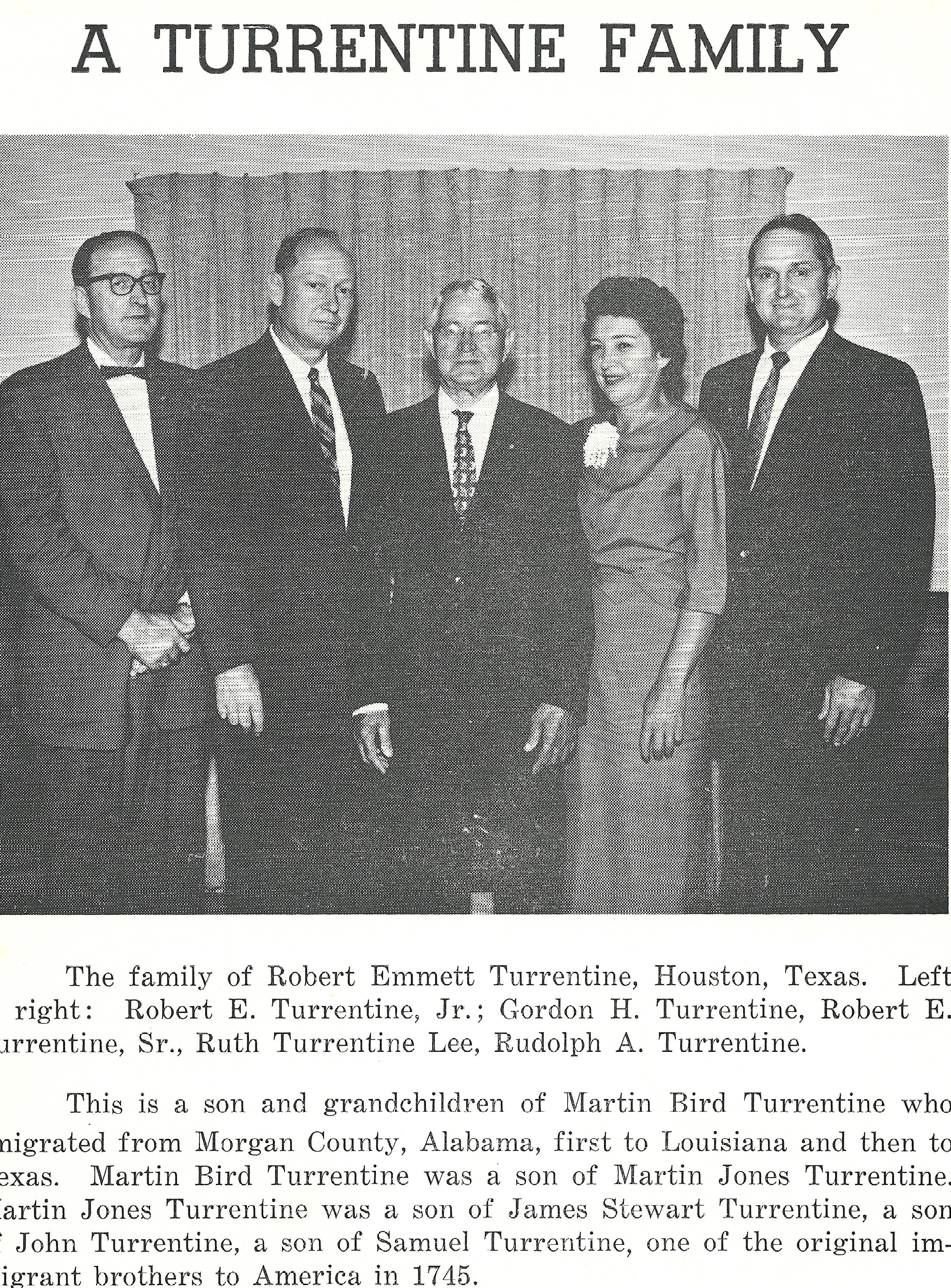 Robert Emmett Turrentine family