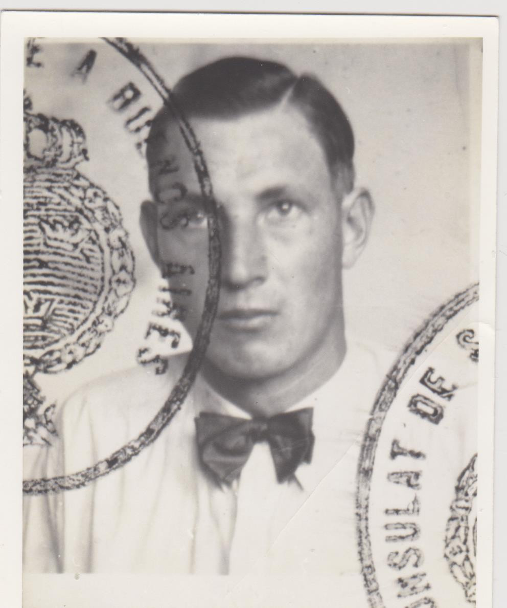 Helge Olgard Emanuel Persson as ship's carpenter  (upon renewing his  Swedish seaman's book in Buenos Aires (at the Swedish consulate) during the 1930's) 