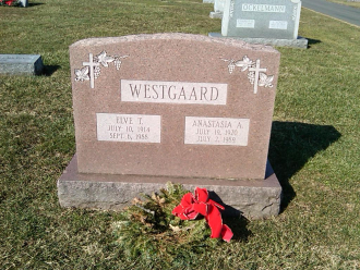 Tombstone for Elve T Westgaard