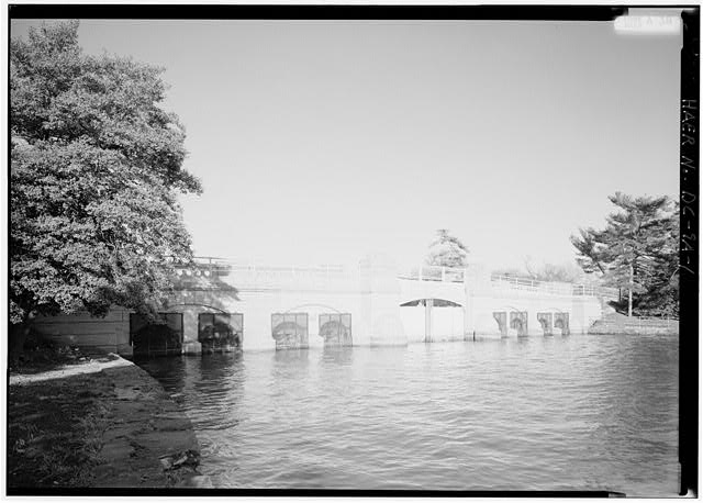 1. SOUTH (RIVER) ELEVATION, VIEW FROM WEST BANK. - Tidal...