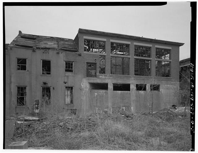 5. General view of rear (north) facade of Wilder Mill,...