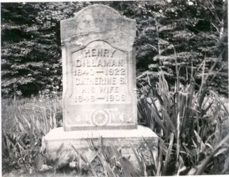 Henry Dillaman & Catherine Snyder Double gravestone