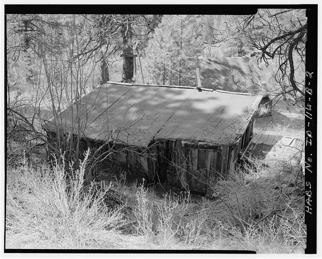 View of McKenzieRichey barn showing shed design, rolled...