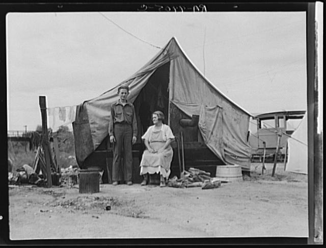 Part of migrant family of five encamped near Porterville,...