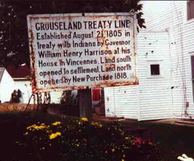 Grouseland Treaty Marker