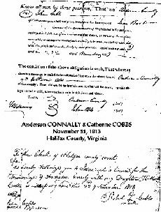 CONDLEY-COBB Marriage, Nov. 1813