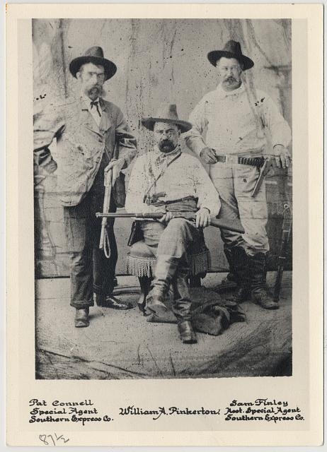 [William A. Pinkerton with railroad special agents Pat...