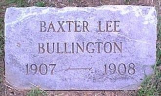 Gravesite of Baxter Lee Bullington