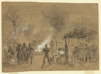 Alfred R Waud Sketch of Thanksgiving 1861