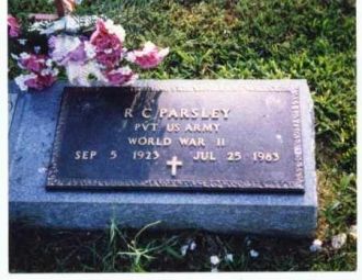 R C Parsley headstone, AR