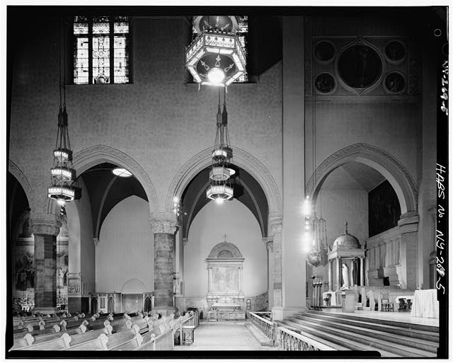 5. VIEW OF SIDE AISLE, SOUTH AISLE, FROM BEFORE ALTAR -...