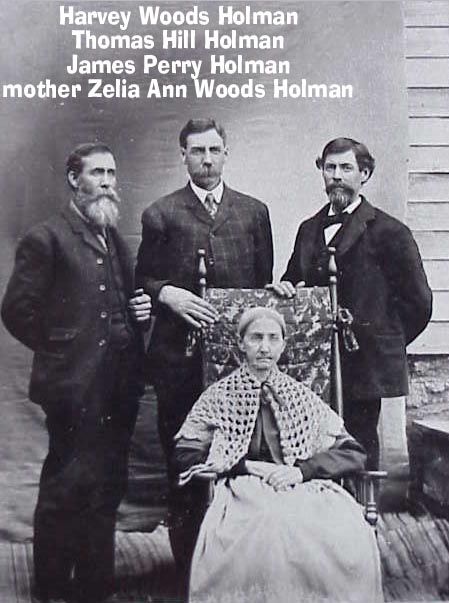 Harvey, Thomas, James, & Zelia Holman, 1890