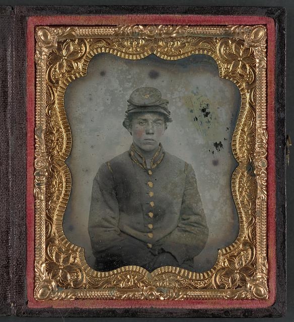 [Unidentified young soldier in Confederate uniform]