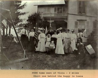 Penn Family in front of their home