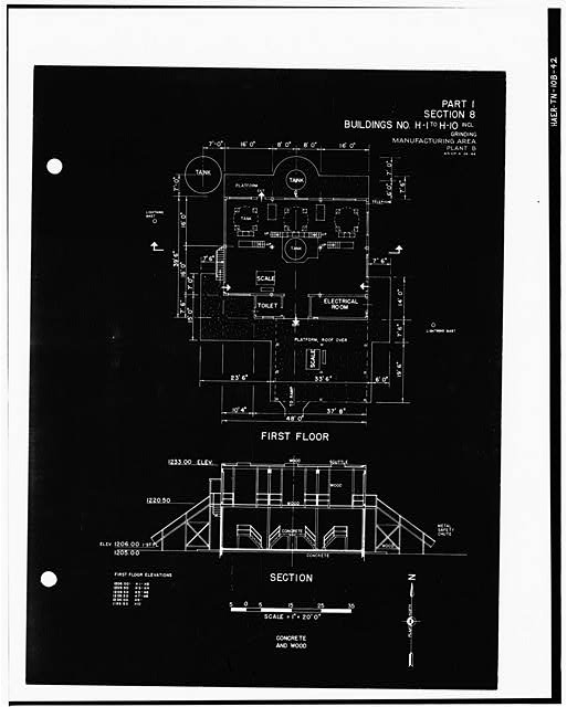 42. Photograph of a line drawing. '[CROSS SECTION AND...