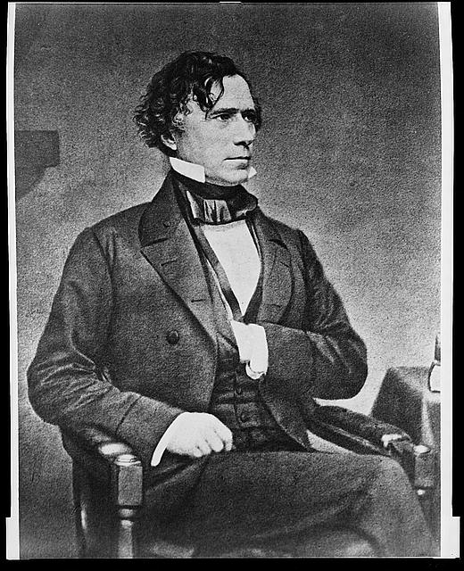 [President Franklin Pierce, three-quarter length...