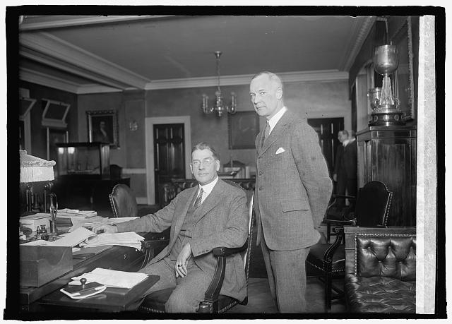 Sec. Wilbur & Capt. W.J. Cluverius, his new aide, 2/25/26