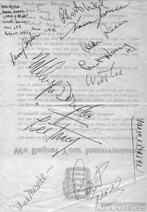 Jane White autograph