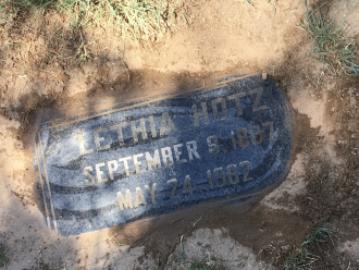 Lethia Hotz Grave marker 