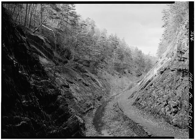 1. GENERAL VIEW OF HOLLOW LEADING TO NORTH END OF TUNNEL...