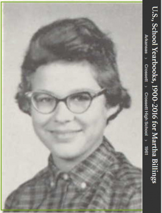 Martha Anne Billings-McCarthy--U.S., School Yearbooks, 1900-2016(1961)
