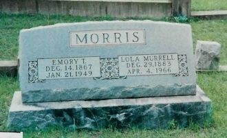 Emory and Murrell Morris headstone