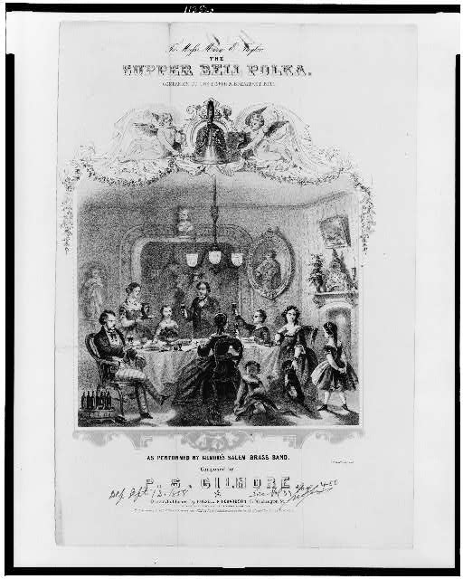 To Miss Mary E. Taylor. The Supper Bell Polka. Companion...