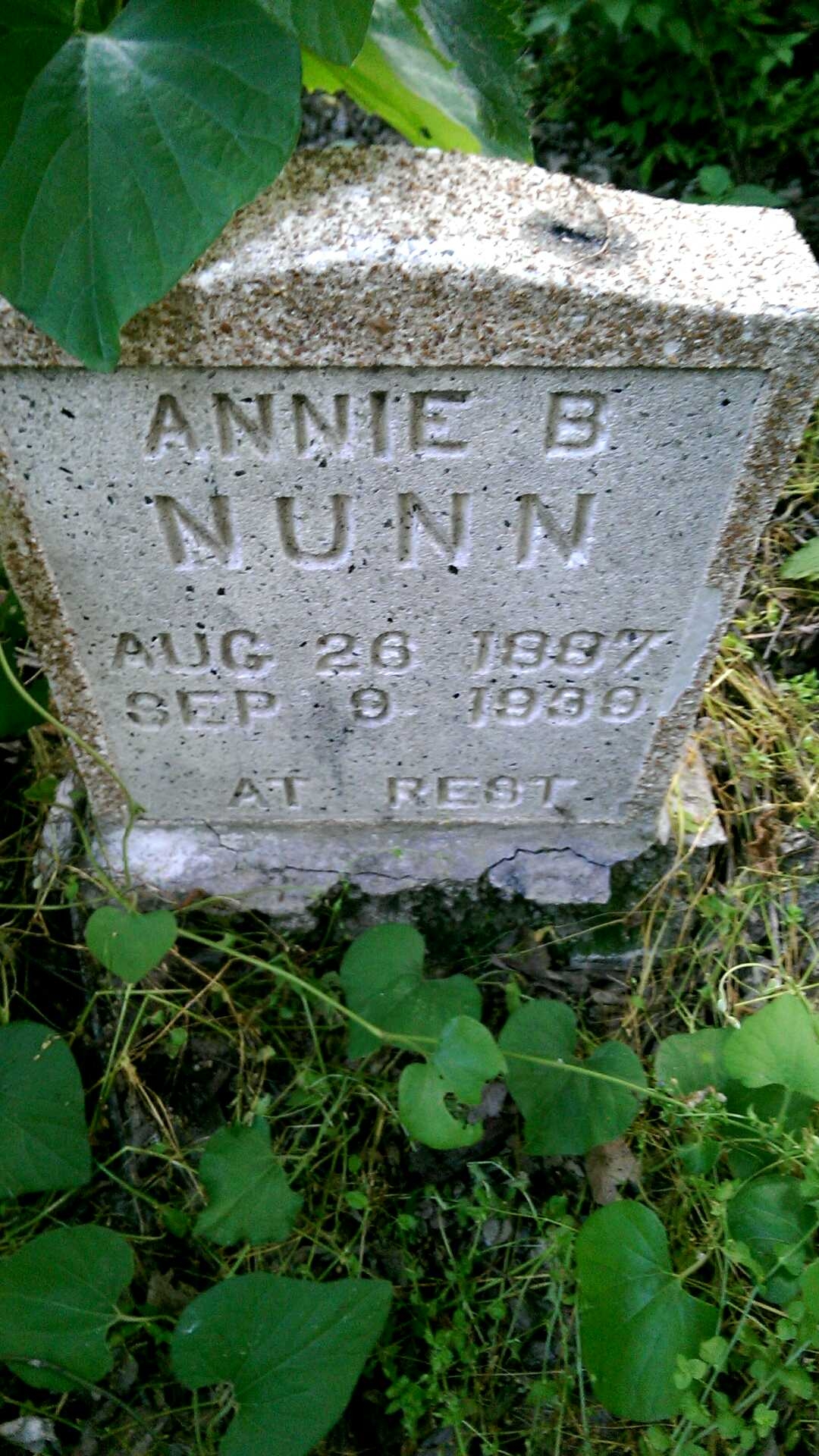 Annie B. Nunn gravesite