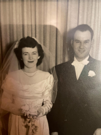Frances Havey and Henry Crespan Wedding picture.  January 6, 1952
