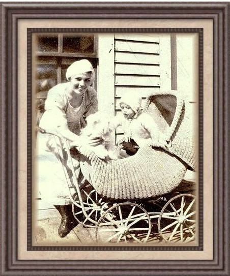 Bertha Clark with son Jack & dog 