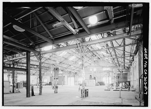 PAINT SHOP, DETAIL OF FABRICATED COLUMN AT JUNCTION OF...