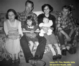 Richard Wyeth with his wife Natalie Soldo and four of his children