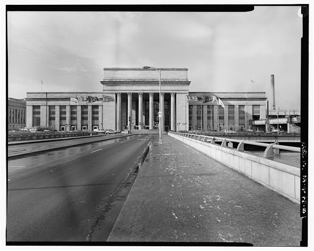 View west of Thirtieth Street Station: load dispatch...