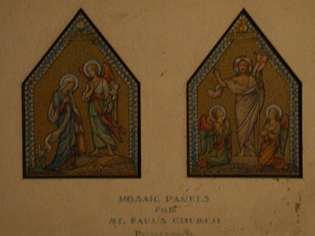 [Design drawing for mural ("Mosaic Panels") with...
