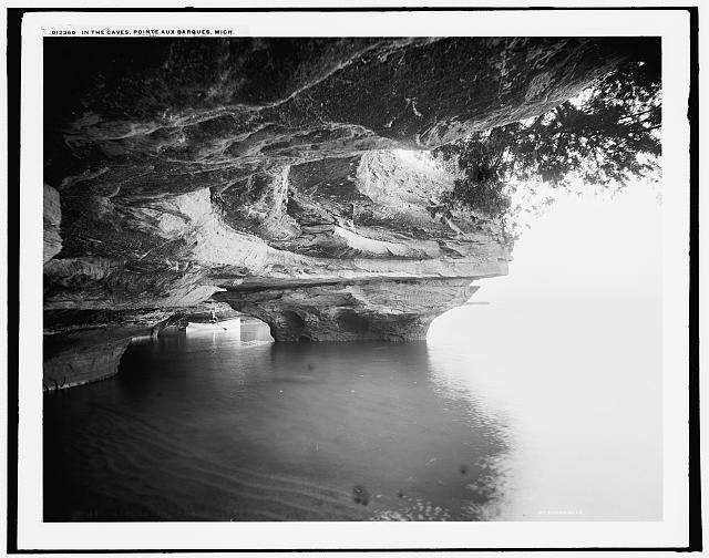 In the caves, Pointe aux Barques, Mich.