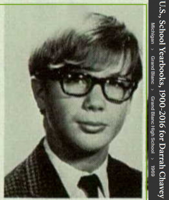Darrah Perry Chavey--U.S., School Yearbooks, 1900-2016 Grand Blanc High School (1969)Freshman